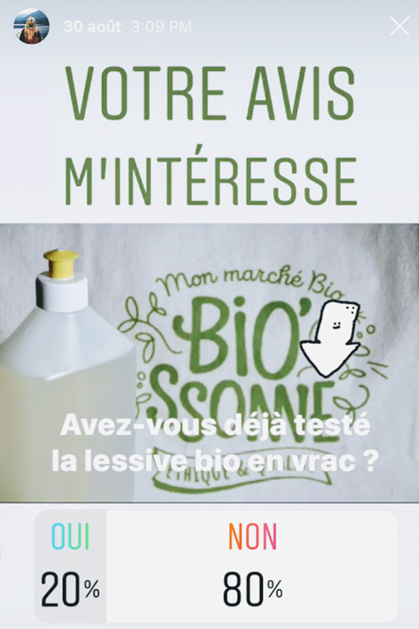 Sondage Lessive liquide bio en vrac