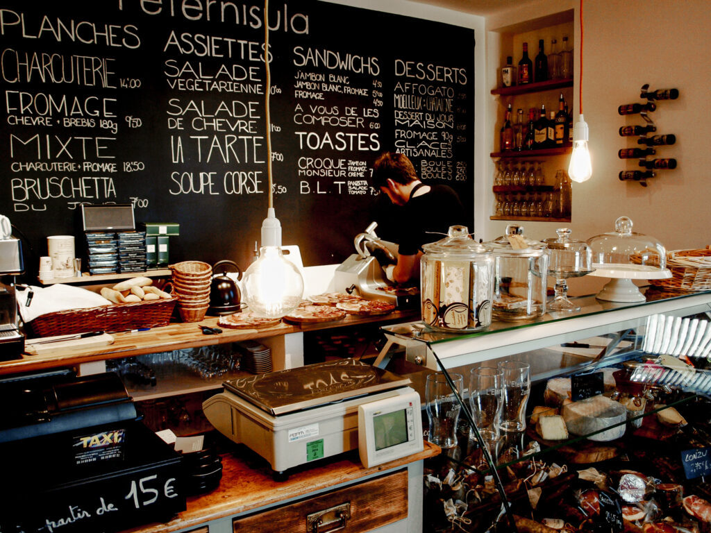 Comptoir à l'Eternisula Café à Zonza en Corse du Sud