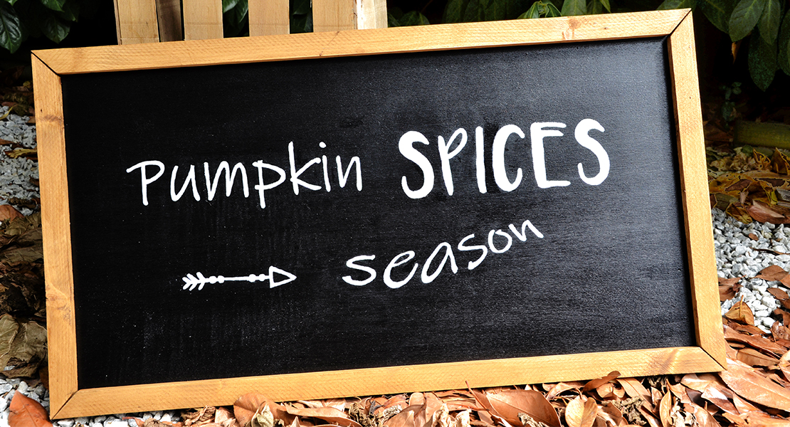 Enseigne Pumpkin Spices season sur Swanee Rose Le Blog