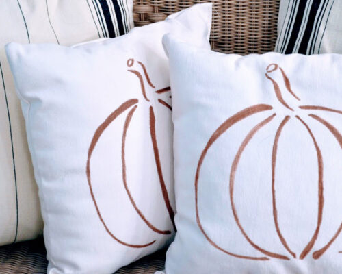 Coussins Citrouille Vintage sur Swanee Rose Le Blog
