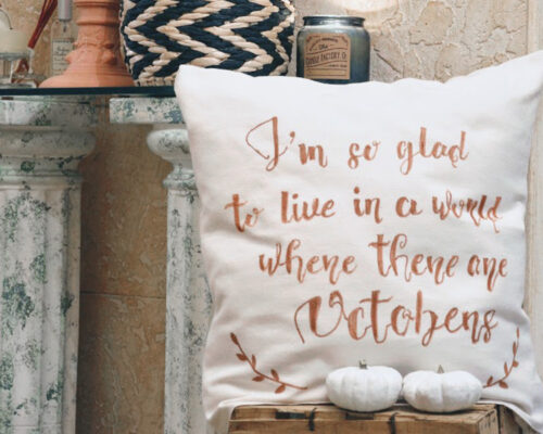 Coussin de bienvenue Octobre