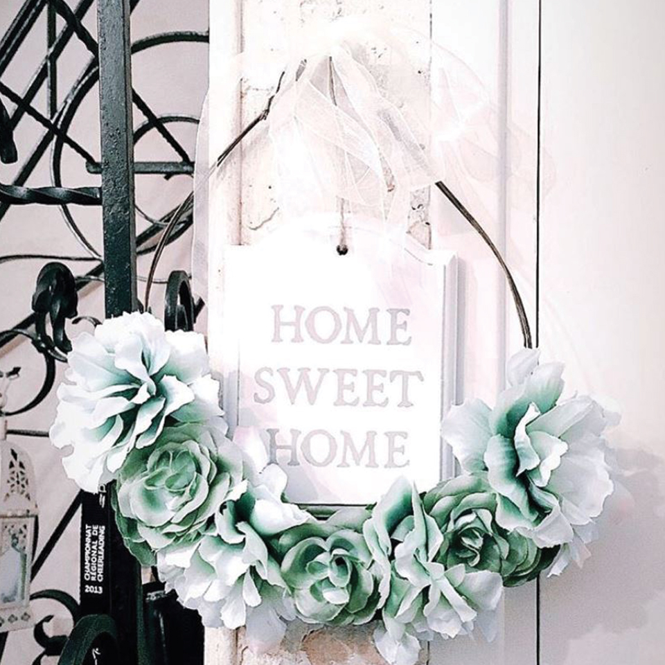 couronne de fleurs home deco