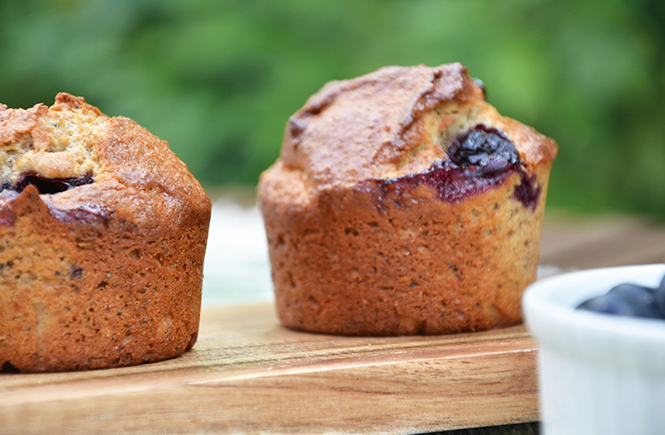 Recette des muffins aux myrtilles sur Swanee Rose Le Blog