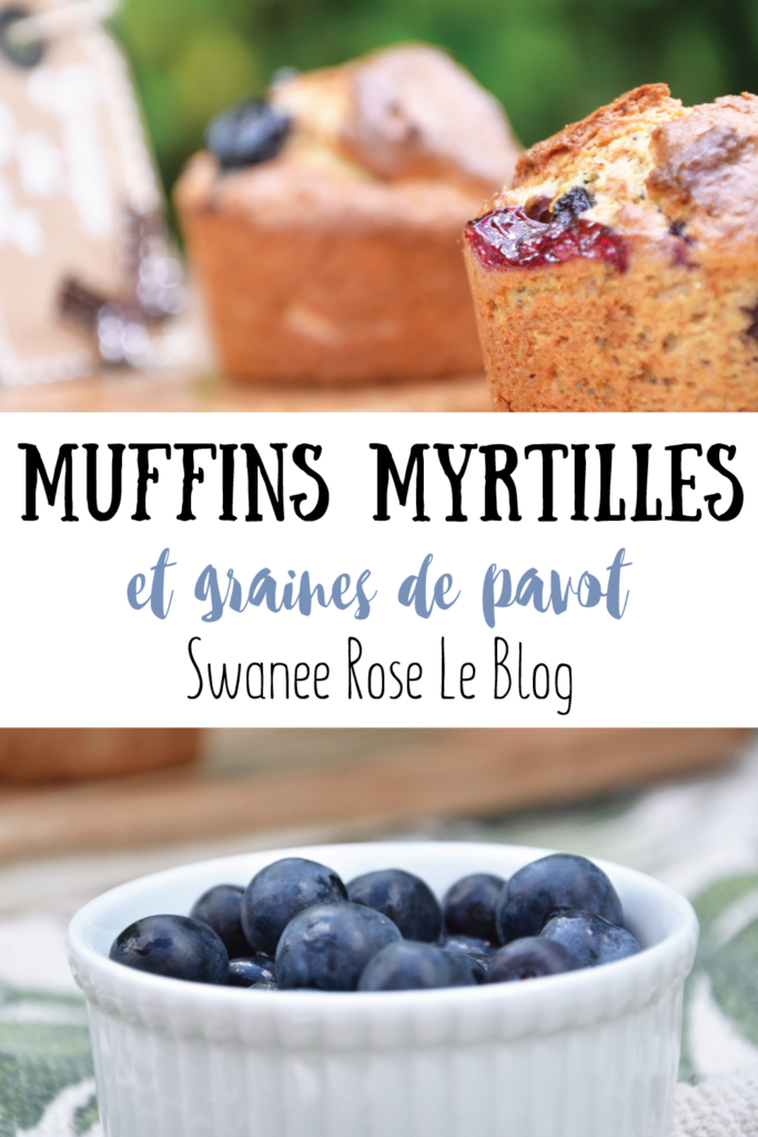 Recette des muffins aux myrtilles sur Swanee Rose Le Blog