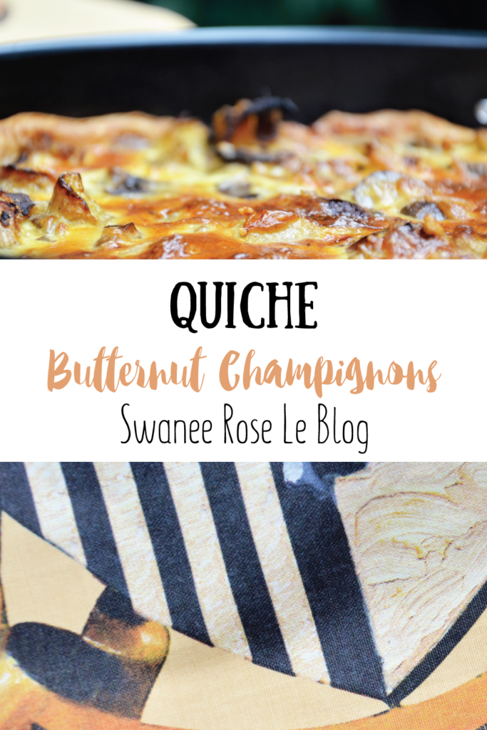 Epingle Pinterest pour ma recette de quiche Butternut Champignons