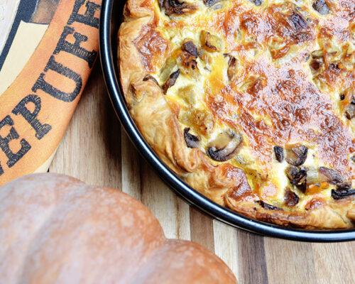 Recette de quiche Butternut Champignons sur Swanee Rose Le Blog