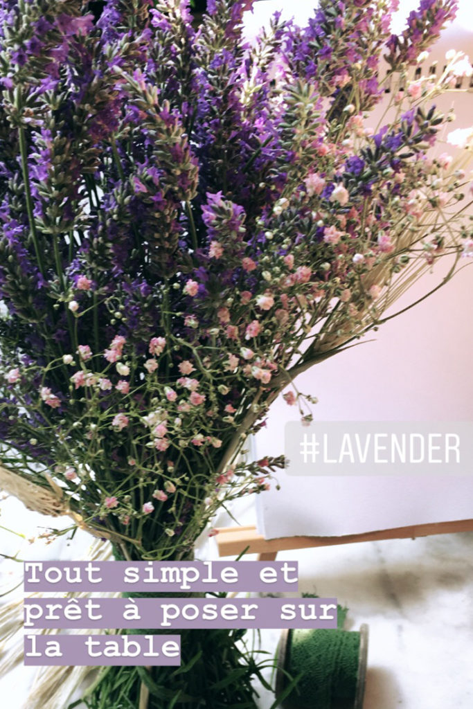 Simple bouquet de lavande séchée