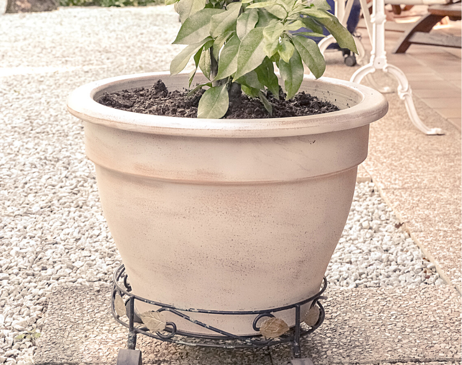 DIY Pot de jardin vieilli