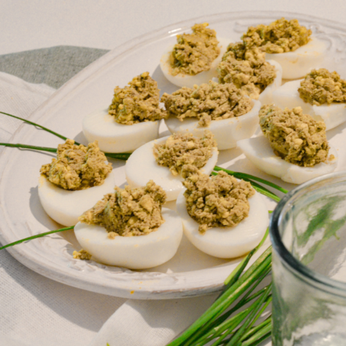 Oeufs mimosa au pesto