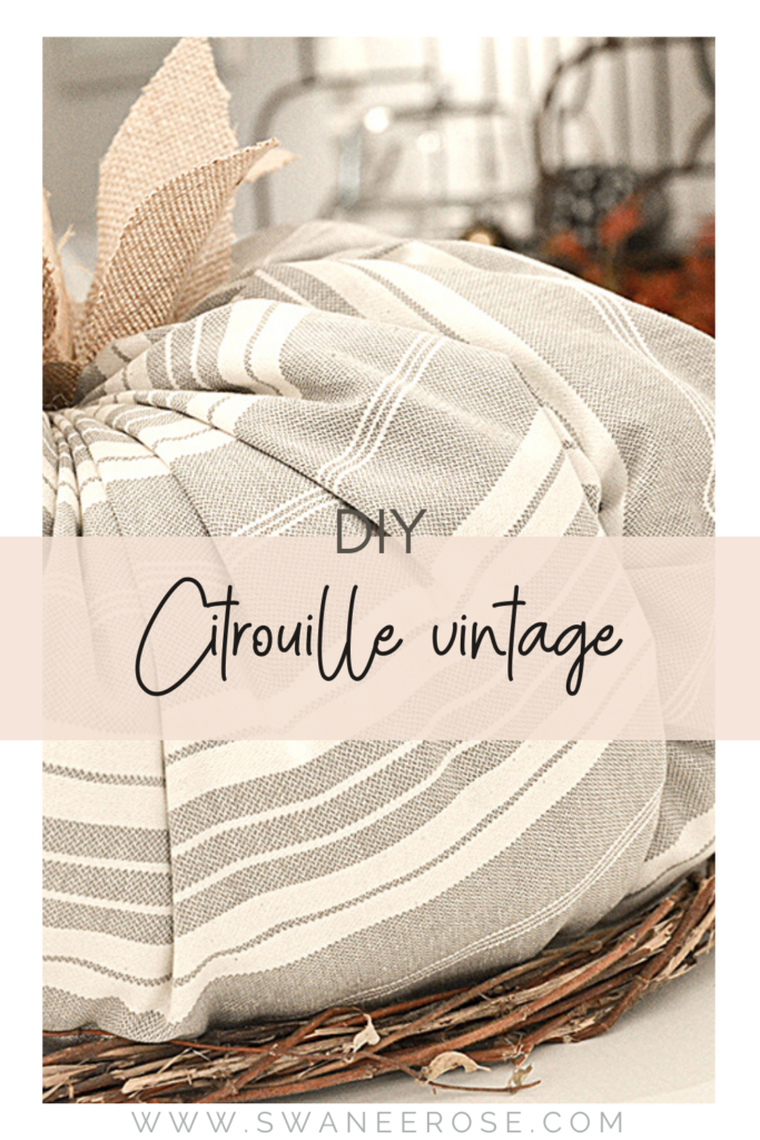 Citrouille vintage en tissu