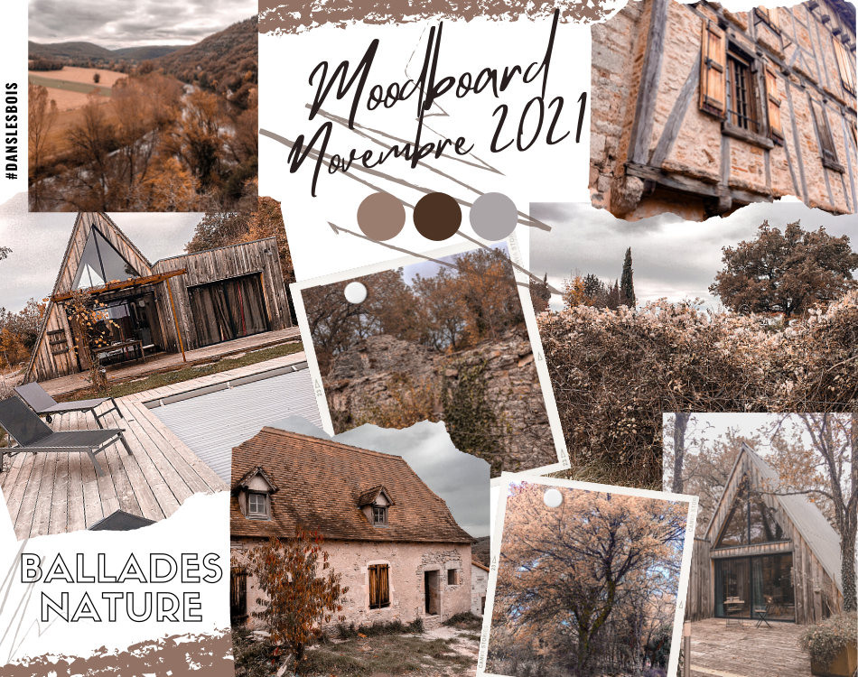 Moodboard de novembre dans le parc régional des Causses du Quercy